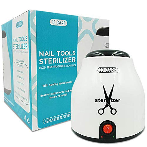 JJ CARE Nail Tool Sterilizer with Glass Beads | Implement Tweezer Disinfectant Container | Salon & Manicure Disinfectant Jar